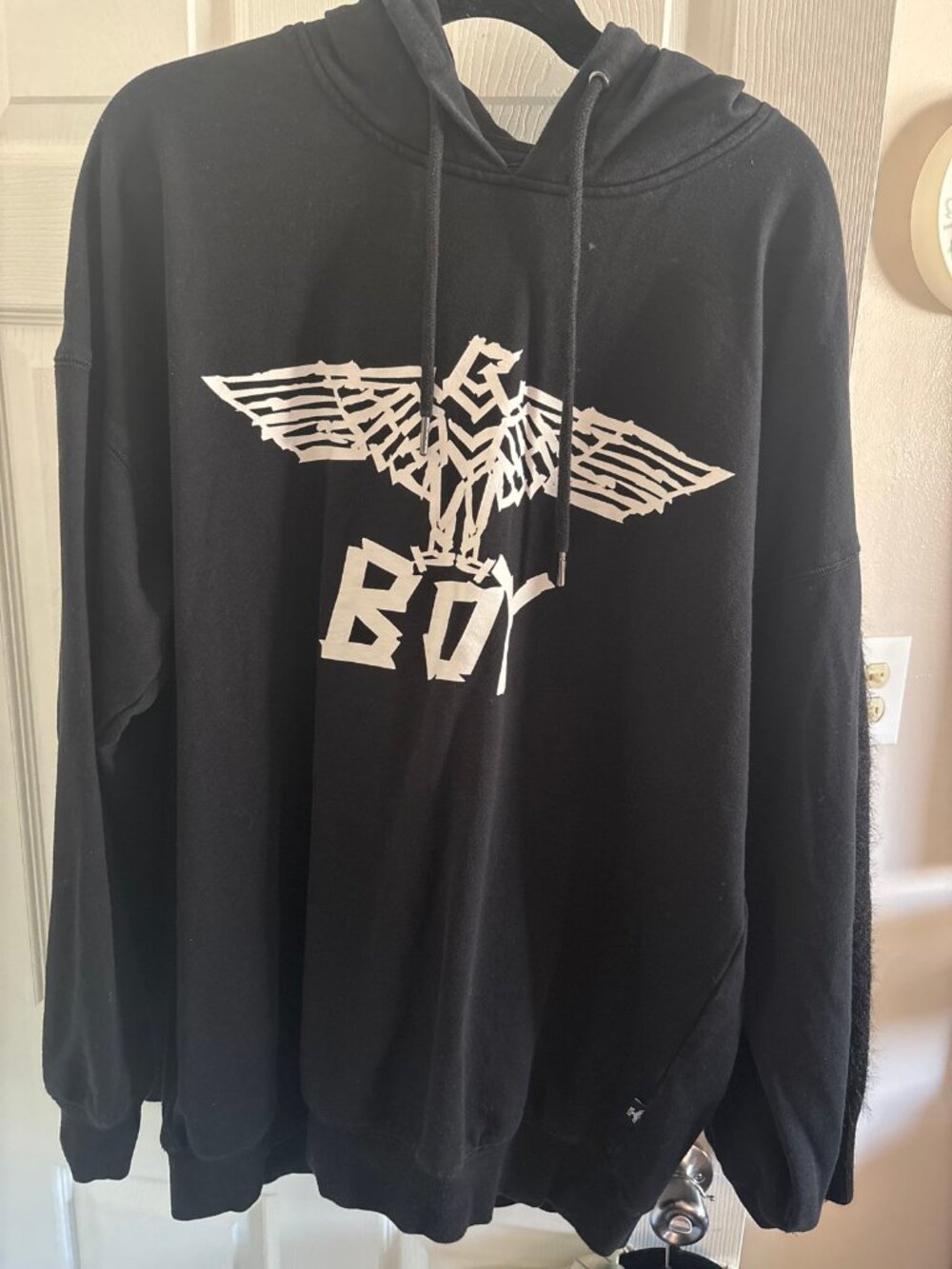 BOY London Black Eagle Print Hoodie - Size M